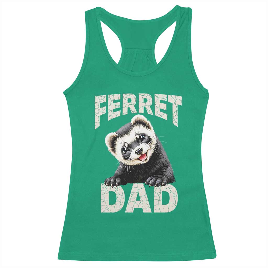 Ferret Dad Life Racerback Tank Top Cute Exotic Animal Parent Gift