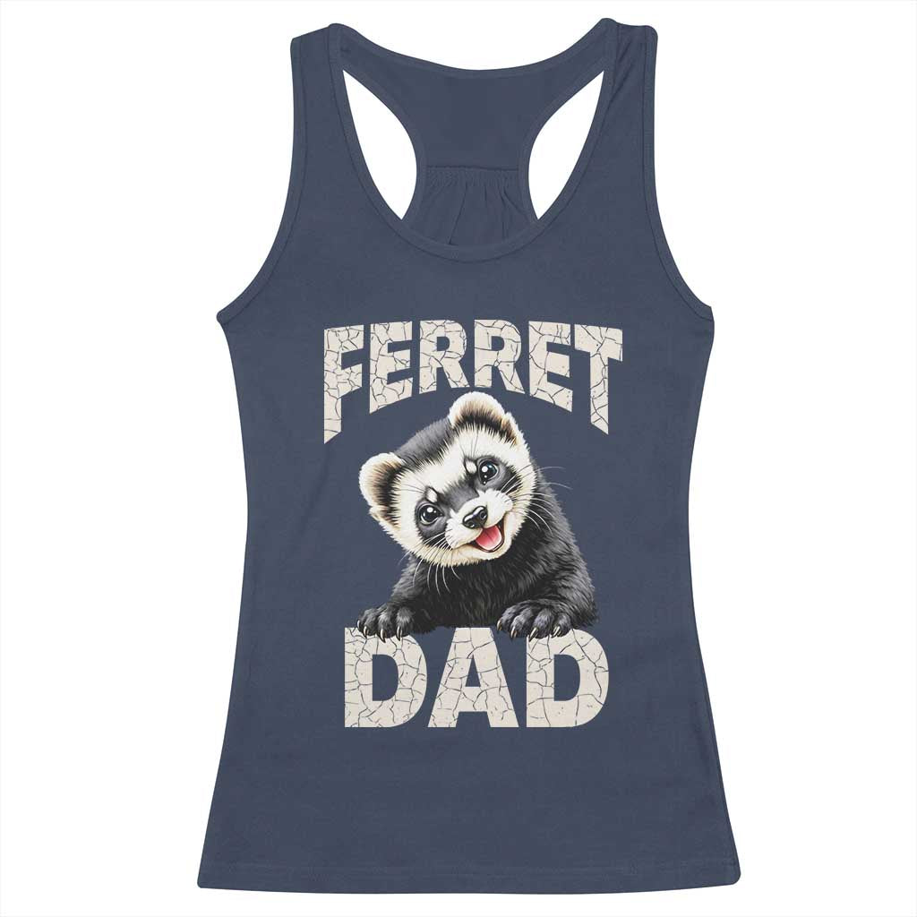Ferret Dad Life Racerback Tank Top Cute Exotic Animal Parent Gift