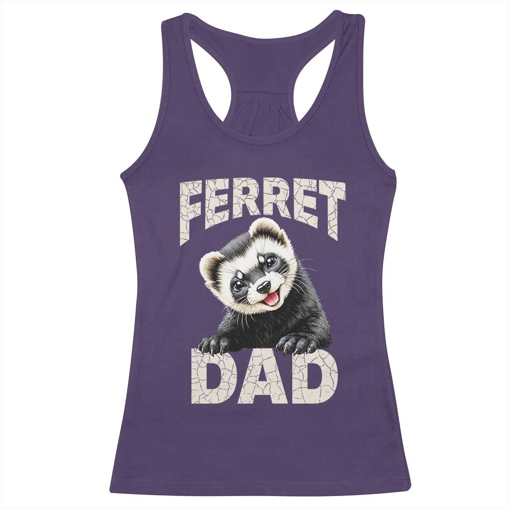 Ferret Dad Life Racerback Tank Top Cute Exotic Animal Parent Gift