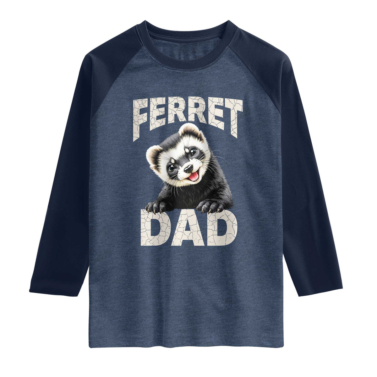 Ferret Dad Life Raglan Shirt Cute Exotic Animal Parent Gift