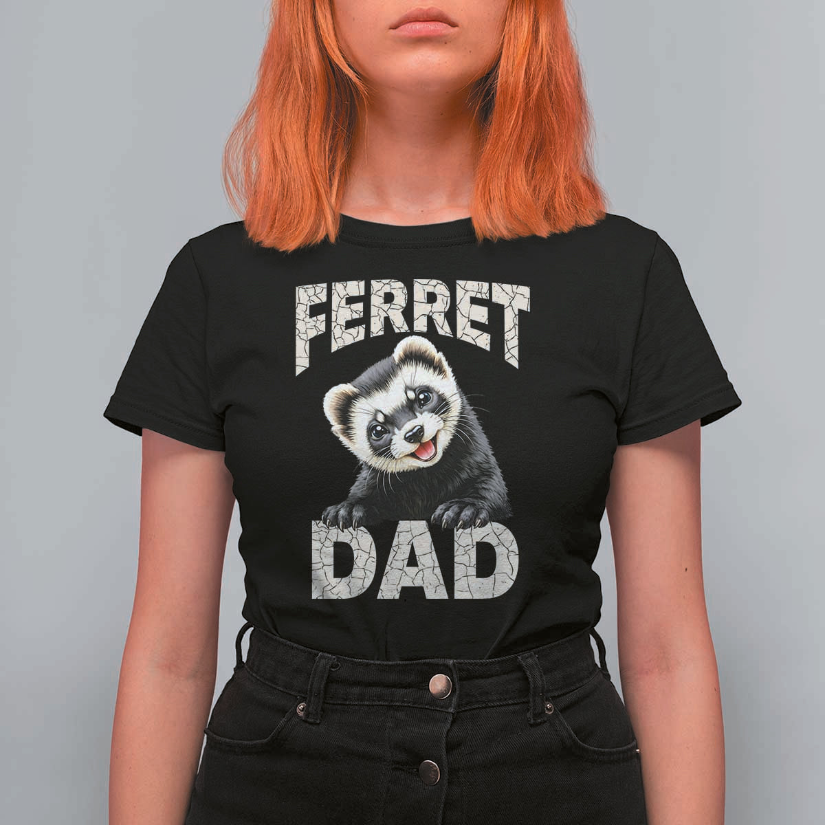 Ferret Dad Life T Shirt For Women Cute Exotic Animal Parent Gift