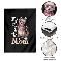 Ferret Mom Life Garden Flag Funny Cute Polecat Ferret Lover