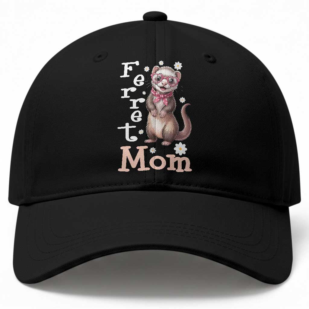 Ferret Mom Life Baseball Cap Funny Cute Polecat Ferret Lover