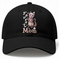 Ferret Mom Life Baseball Cap Funny Cute Polecat Ferret Lover