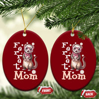 Ferret Mom Life Ceramic Ornament Funny Cute Polecat Ferret Lover
