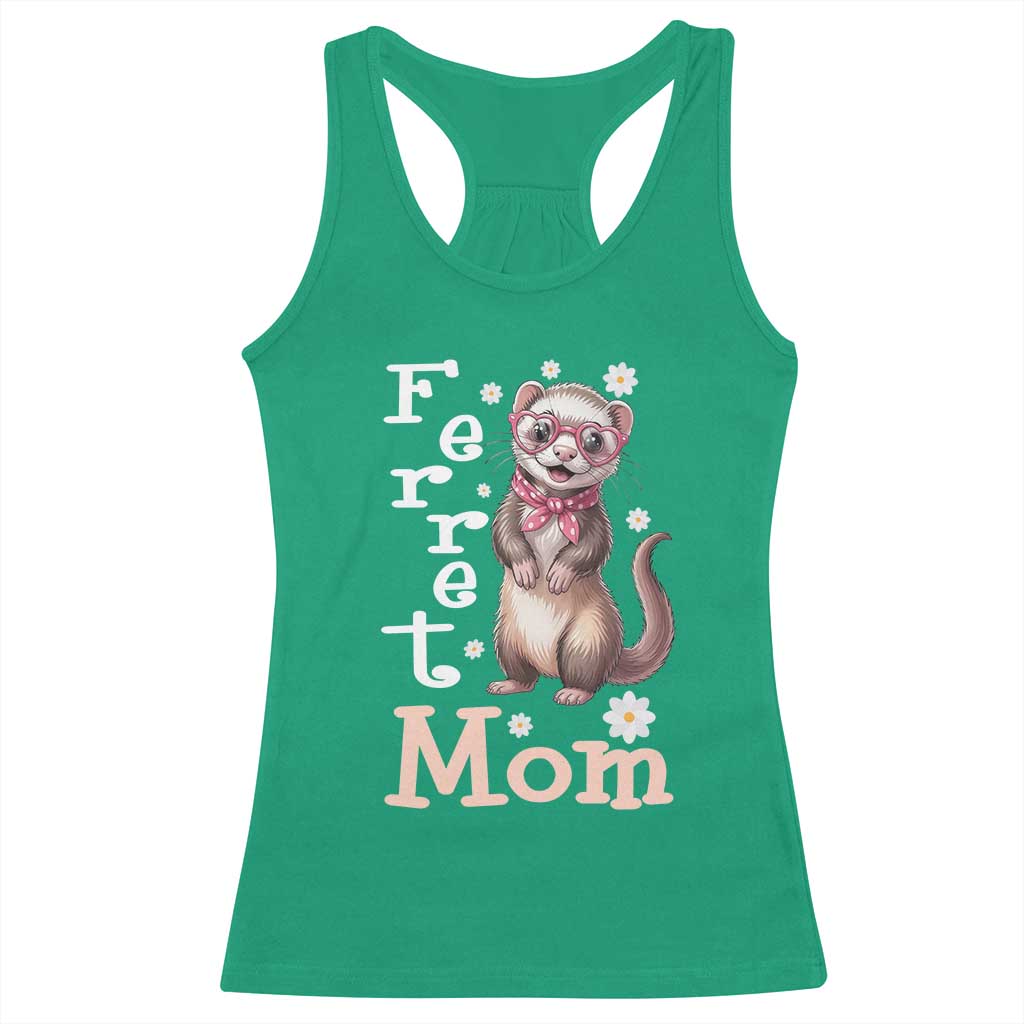 Ferret Mom Life Racerback Tank Top Funny Cute Polecat Ferret Lover