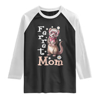 Ferret Mom Life Raglan Shirt Funny Cute Polecat Ferret Lover