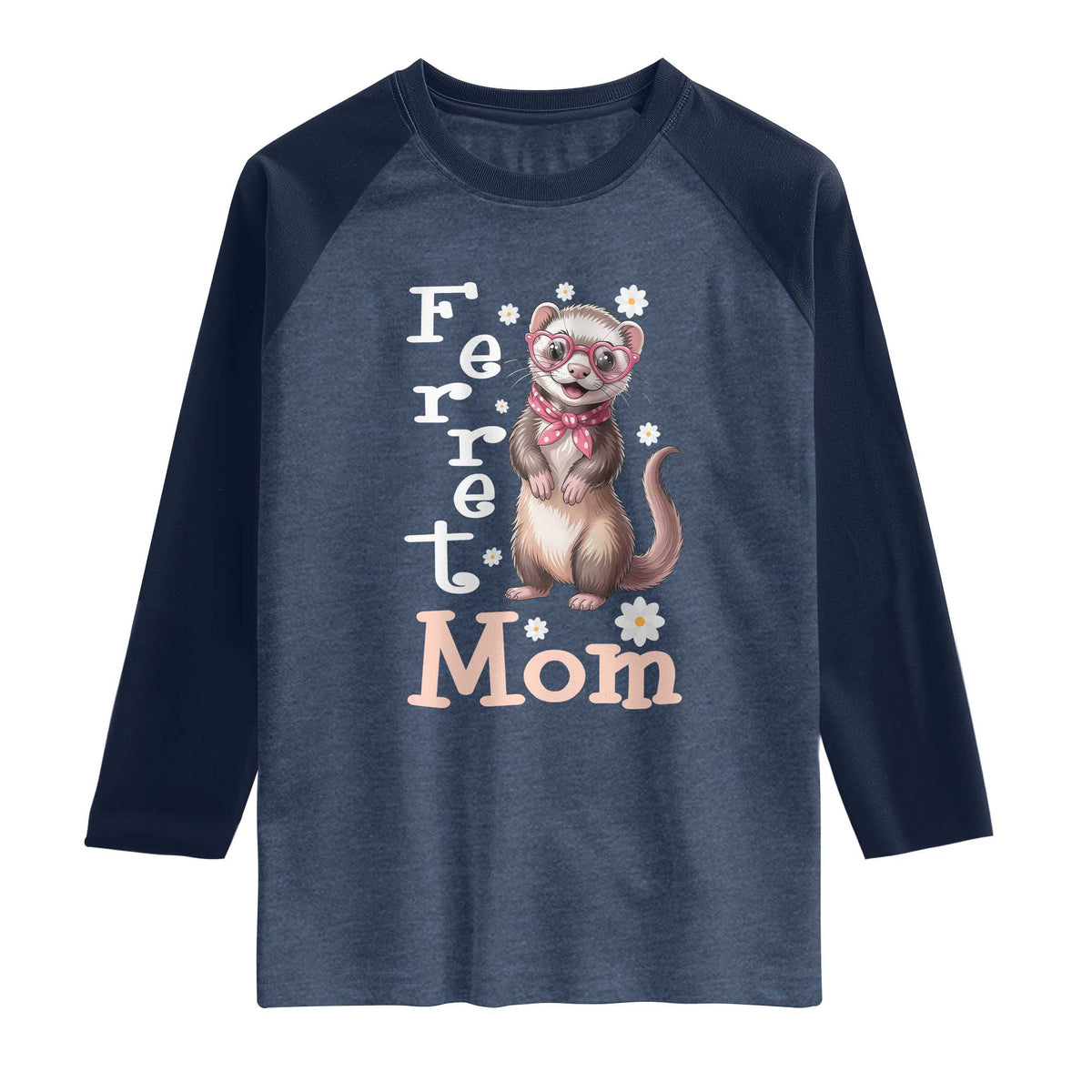 Ferret Mom Life Raglan Shirt Funny Cute Polecat Ferret Lover