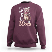 Ferret Mom Life Sweatshirt Funny Cute Polecat Ferret Lover