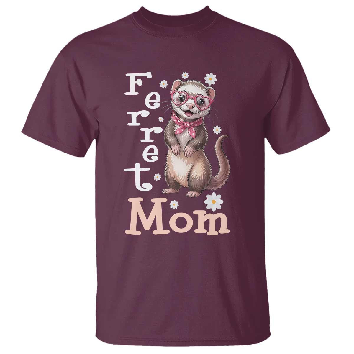 Ferret Mom Life T Shirt Funny Cute Polecat Ferret Lover