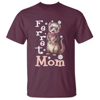 Ferret Mom Life T Shirt Funny Cute Polecat Ferret Lover
