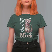 Ferret Mom Life T Shirt For Women Funny Cute Polecat Ferret Lover
