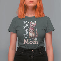 Ferret Mom Life T Shirt For Women Funny Cute Polecat Ferret Lover