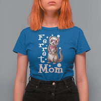 Ferret Mom Life T Shirt For Women Funny Cute Polecat Ferret Lover