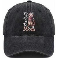 Ferret Mom Life Washed Cotton Baseball Cap Funny Cute Polecat Ferret Lover