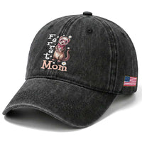 Ferret Mom Life Washed Cotton Baseball Cap Funny Cute Polecat Ferret Lover