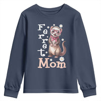 Ferret Mom Life Youth Sweatshirt Funny Cute Polecat Ferret Lover