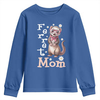 Ferret Mom Life Youth Sweatshirt Funny Cute Polecat Ferret Lover