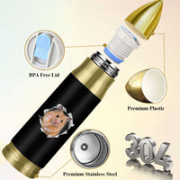 Funny Curious Hamster Peeking Through A Cracked Wall Meme Bullet Tumbler