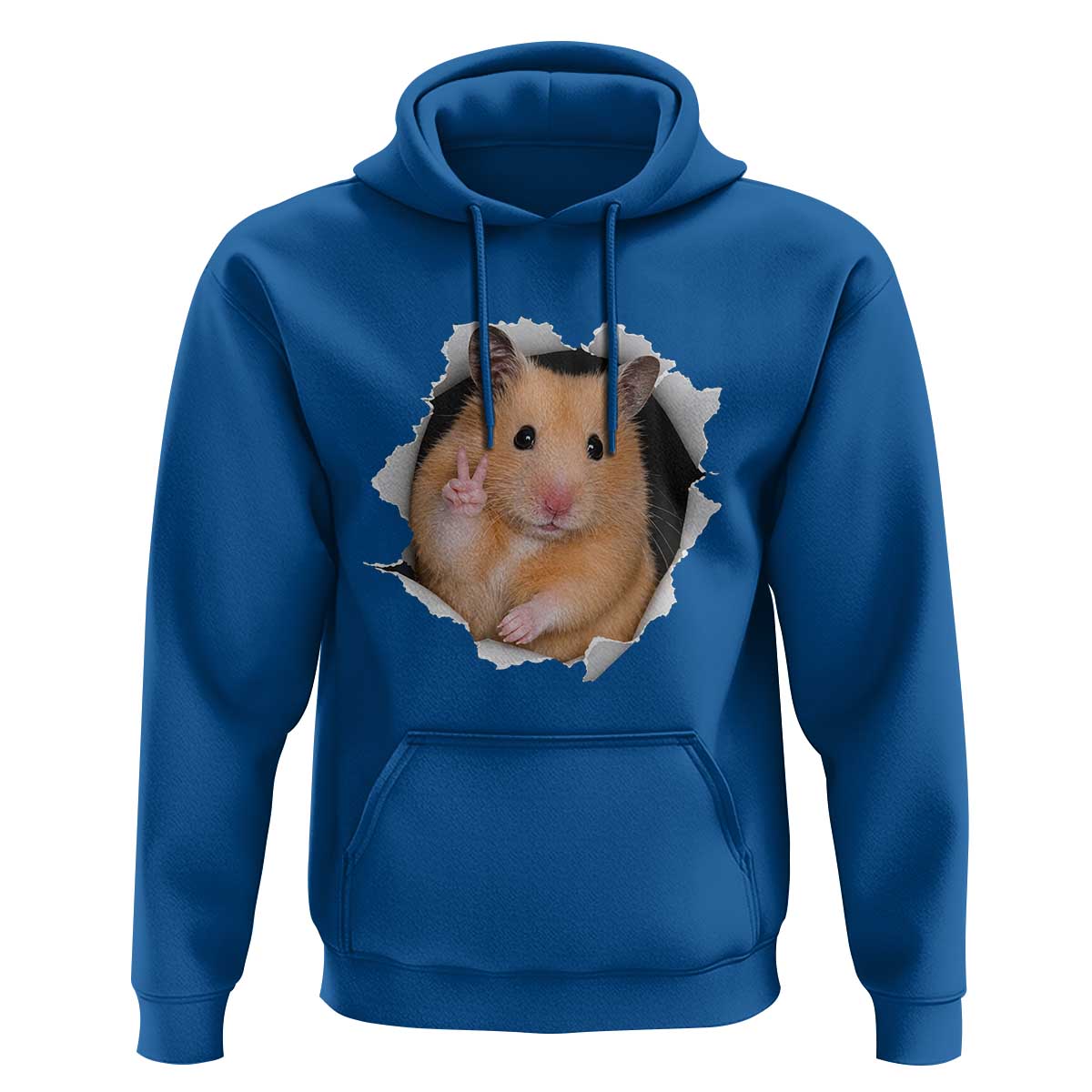 Funny Curious Hamster Peeking Through A Cracked Wall Meme Hoodie