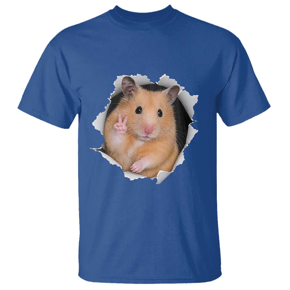 Funny Curious Hamster Peeking Through A Cracked Wall Meme T Shirt