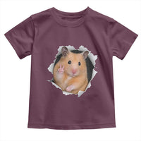 Funny Curious Hamster Peeking Through A Cracked Wall Meme Toddler T Shirt