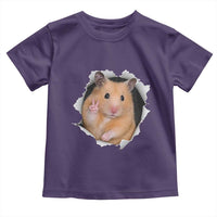 Funny Curious Hamster Peeking Through A Cracked Wall Meme Toddler T Shirt