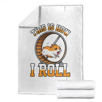 Cute Hamster Running Wheel Throw Blanket This Is How I Roll