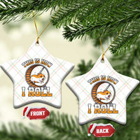 Cute Hamster Running Wheel Ceramic Ornament This Is How I Roll