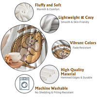 Funny Hamster This Is How I Roll Throw Blanket Cute Rodent Wheel Meme