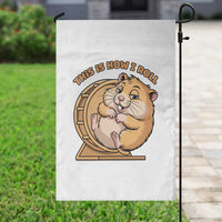 Funny Hamster This Is How I Roll Garden Flag Cute Rodent Wheel Meme