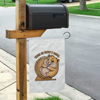 Funny Hamster This Is How I Roll Garden Flag Cute Rodent Wheel Meme