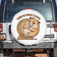 Funny Hamster This Is How I Roll Spare Tire Cover Cute Rodent Wheel Meme