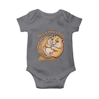 Funny Hamster This Is How I Roll Baby Onesie Cute Rodent Wheel Meme