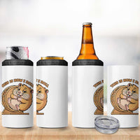 Funny Hamster This Is How I Roll 4 in 1 Can Cooler Tumbler Cute Rodent Wheel Meme