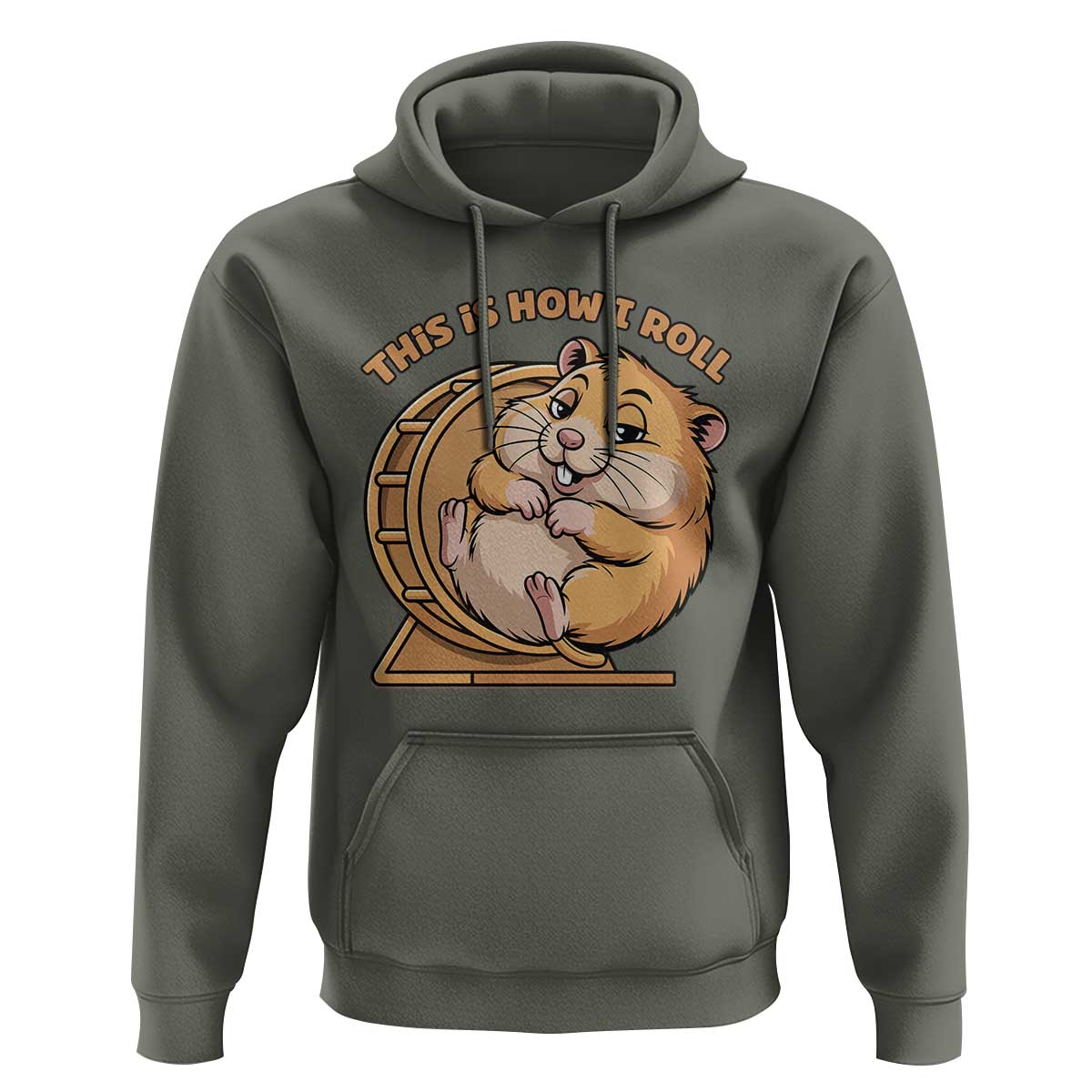 Funny Hamster This Is How I Roll Hoodie Cute Rodent Wheel Meme