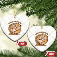 Funny Hamster This Is How I Roll Ceramic Ornament Cute Rodent Wheel Meme