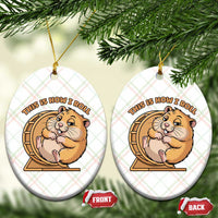 Funny Hamster This Is How I Roll Ceramic Ornament Cute Rodent Wheel Meme