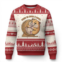 Funny Hamster This Is How I Roll Ugly Christmas Sweater Cute Rodent Wheel Meme