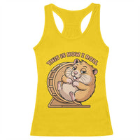 Funny Hamster This Is How I Roll Racerback Tank Top Cute Rodent Wheel Meme