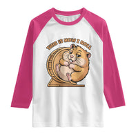 Funny Hamster This Is How I Roll Raglan Shirt Cute Rodent Wheel Meme