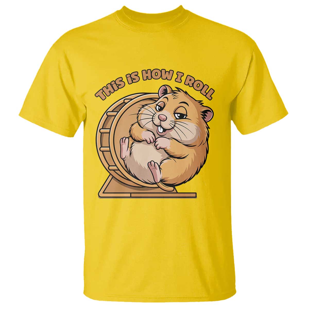 Funny Hamster This Is How I Roll T Shirt Cute Rodent Wheel Meme