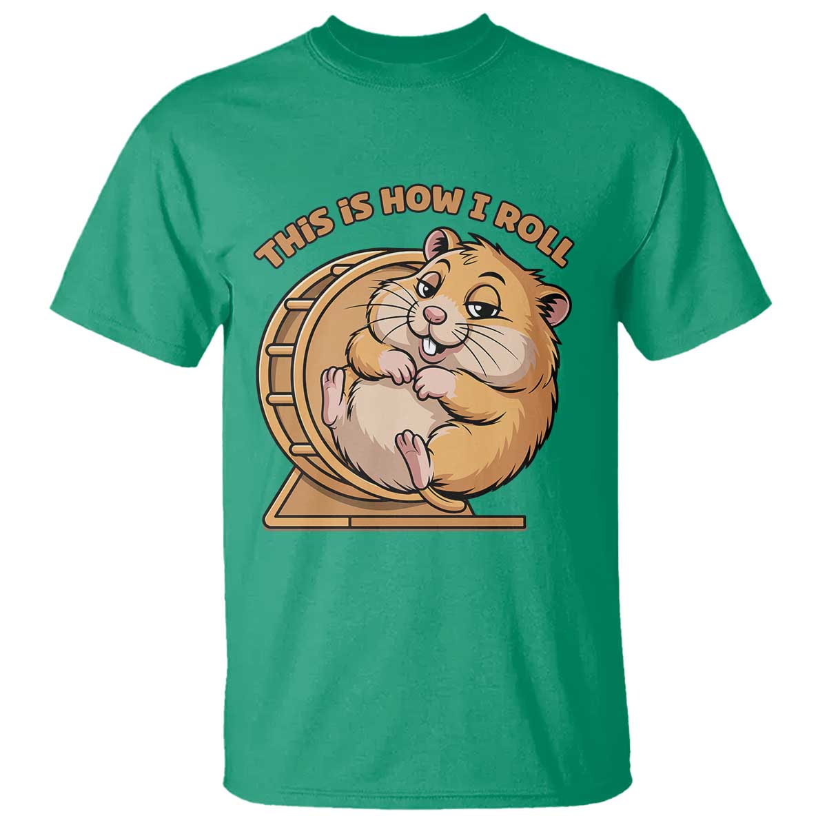 Funny Hamster This Is How I Roll T Shirt Cute Rodent Wheel Meme