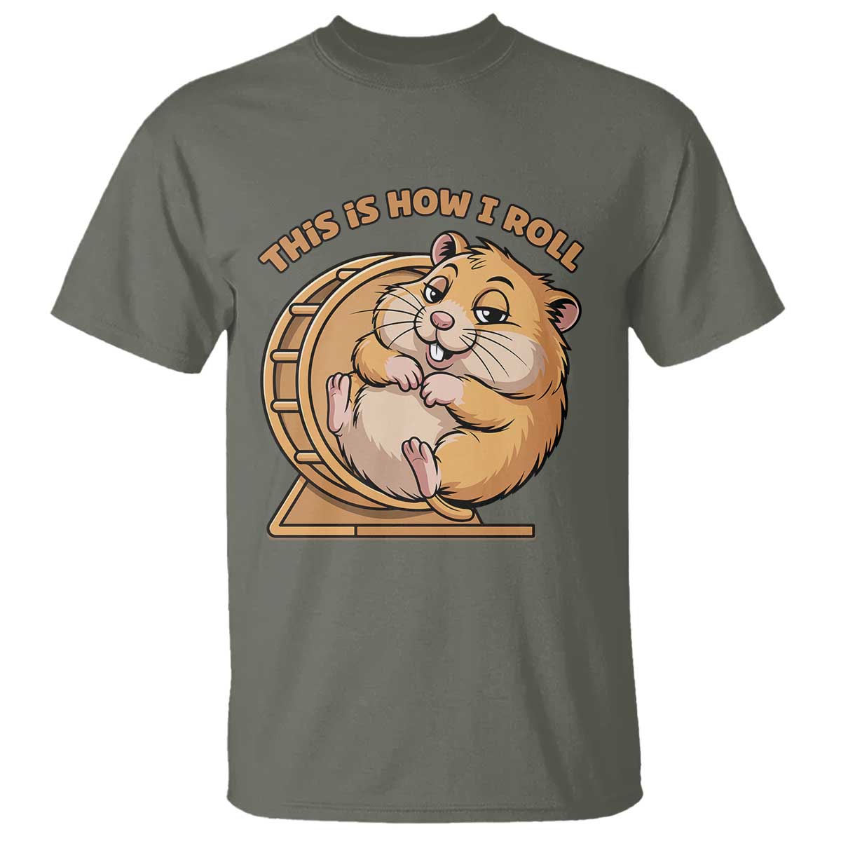 Funny Hamster This Is How I Roll T Shirt Cute Rodent Wheel Meme