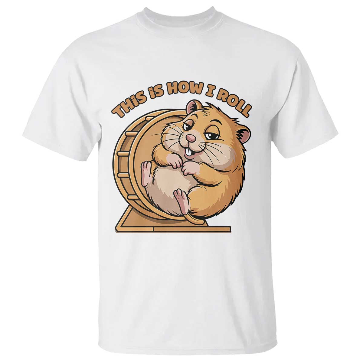 Funny Hamster This Is How I Roll T Shirt Cute Rodent Wheel Meme