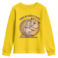 Funny Hamster This Is How I Roll Youth Sweatshirt Cute Rodent Wheel Meme