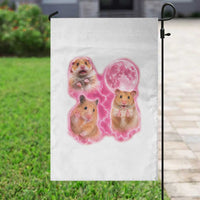 Three Hamsters Retro Graphic Garden Flag Small Pet Lover Gift Idea
