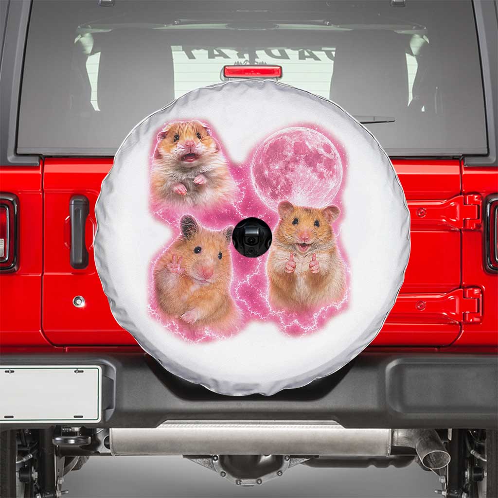 Three Hamsters Retro Graphic Spare Tire Cover Small Pet Lover Gift Idea