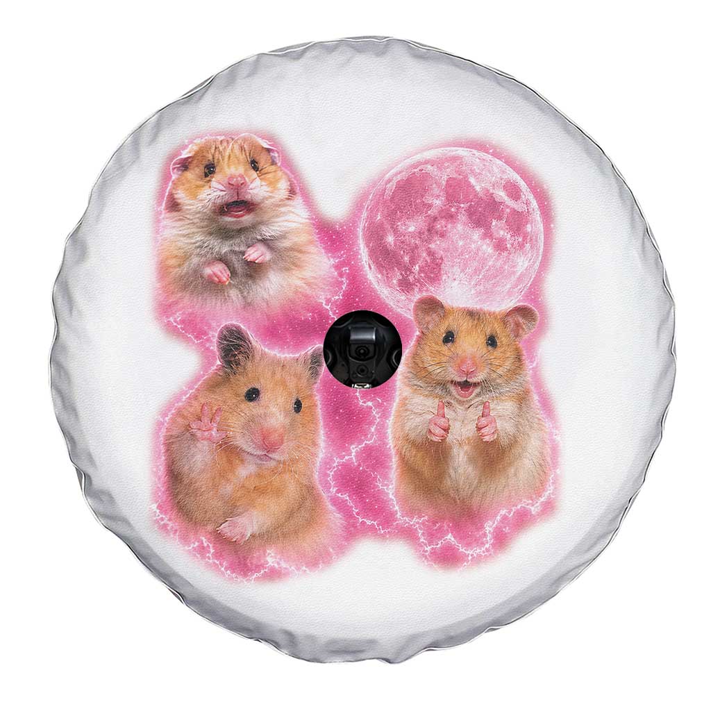 Three Hamsters Retro Graphic Spare Tire Cover Small Pet Lover Gift Idea