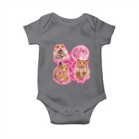 Three Hamsters Retro Graphic Baby Onesie Small Pet Lover Gift Idea